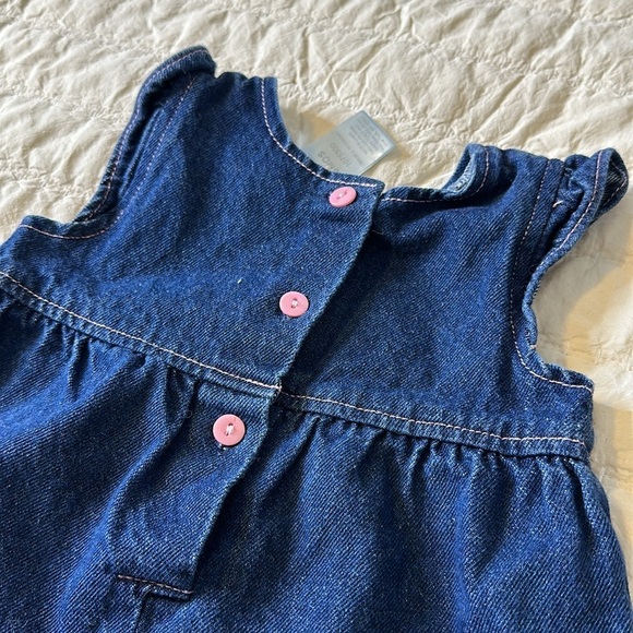 6M Vintage Jean jumper/romper baby girl princess - Picture 6 of 7